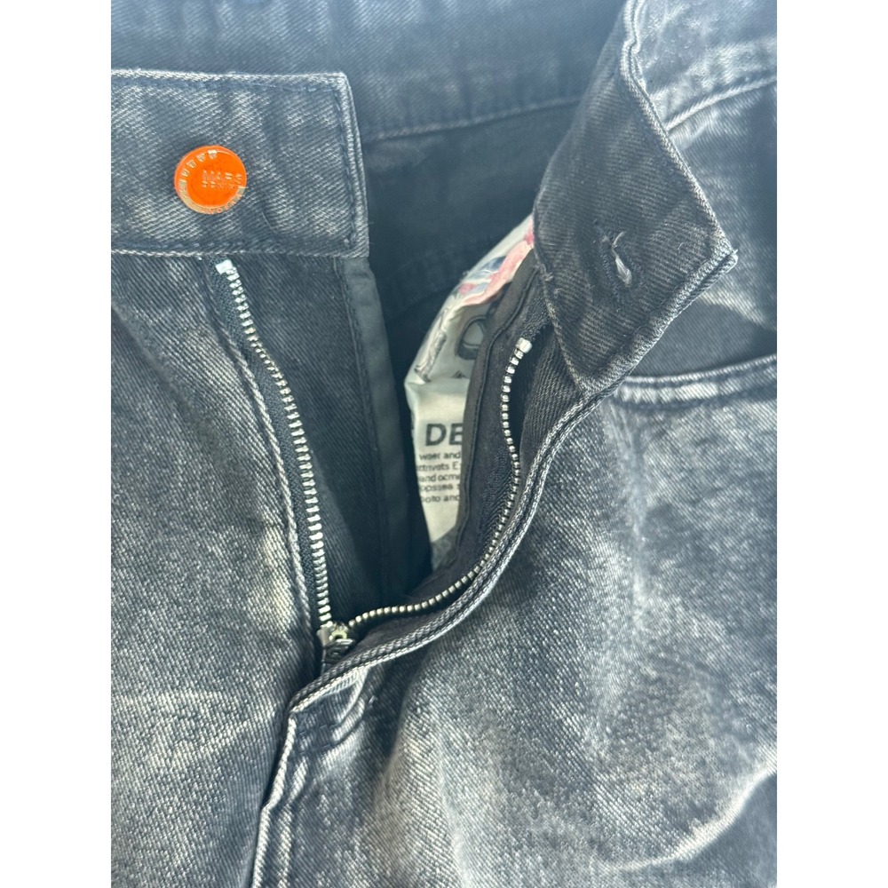 Mars Denim Z Andera Style 520 Straight Black Washed Whiskered Jeans Size 34 - Picture 9 of 10